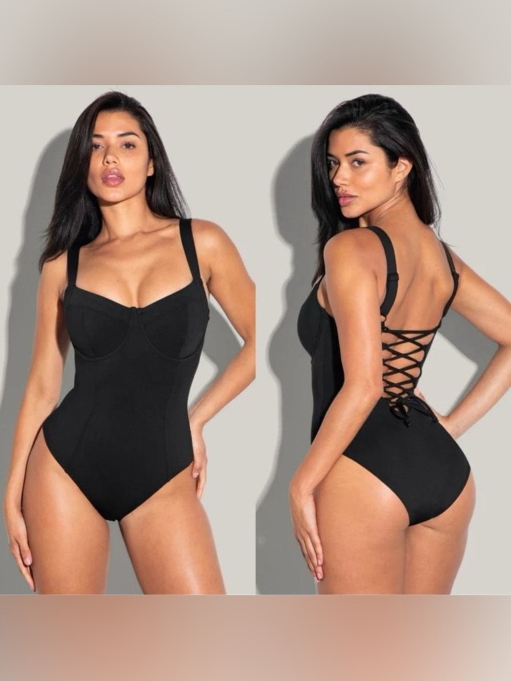 TA3 TA3SWIM Lifty Swimsuit | Black | Small, Cup D/DD Regular Long